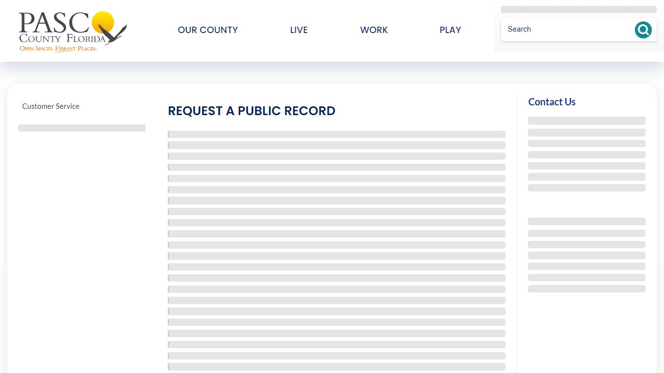 Request a Public Record | Pasco County, FL - Official Website